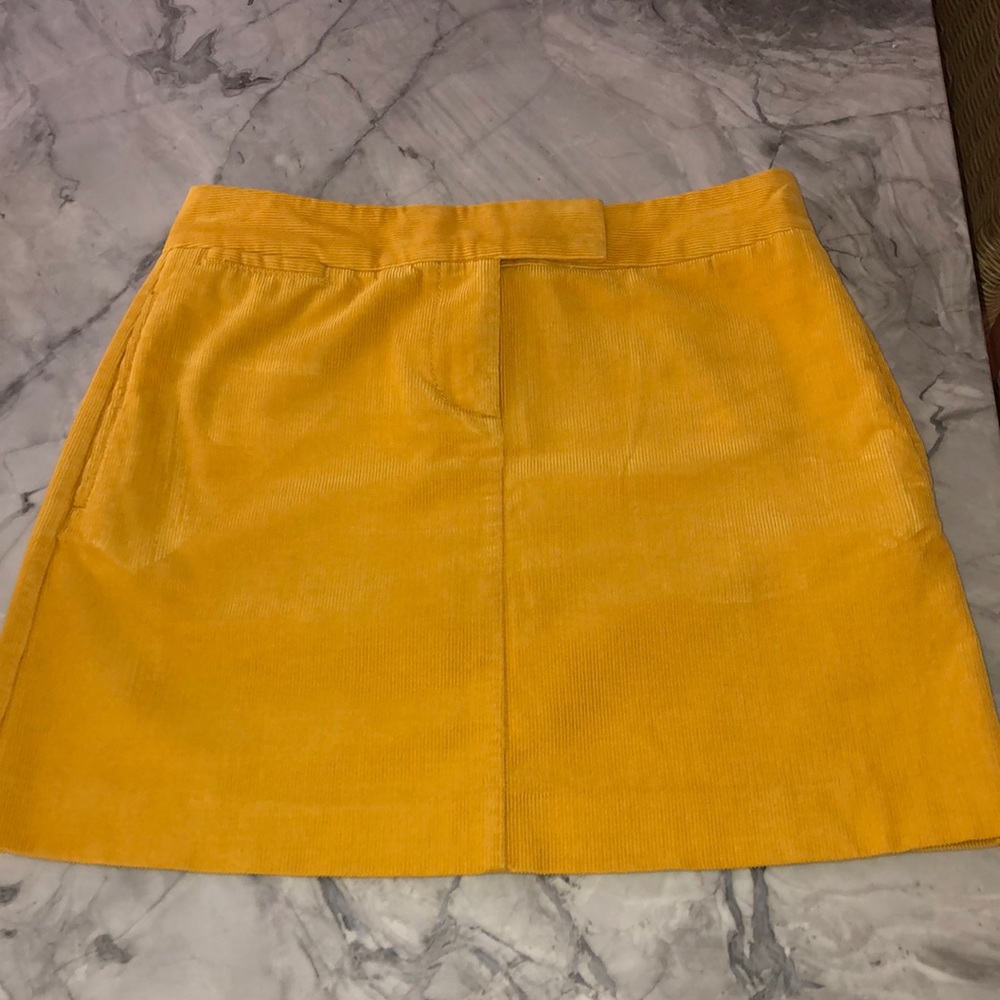 J.Crew corduroy yellow skirt size 0
